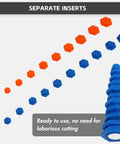 21 Piece Magnetic Socket Inserts Set For SAE And Metric Sizes 5/16 To 7/8 Inch And 8mm To 19mm, separate blue and orange inserts