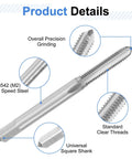 Top Shelf Three Piece Metric Hand Tap Set For M4.5 X 0.75 Threads High Speed Steel tap with precision grinding and clear threads.