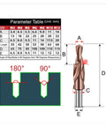 M35 HSS-Co cobalt two-stage step drill bit with dimension diagram and size table (Amazon Tools)