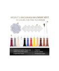 Leather And Vinyl Repair Gel Kit For Cars, Couches, Jackets, And Furniture, Quick Fix With Seamless Finish And Heavy Duty Adhesive For Gray Surfaces - contents including gel tubes, applicator brush, color palette, spatula, and embossed paper
