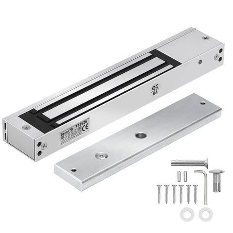 600 Lb Electric Magnetic Door Lock For Access Control With 280 Kg Holding Force Out Swing Single Door System 12V Quiet Operation Aluminum Housing