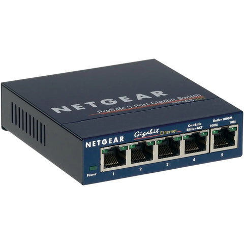 5 Port Gigabit Ethernet Unmanaged Switch GS105NA For Home Or Office No Fuss Plug And Play Desktop Or Wall Mount Energy Efficient