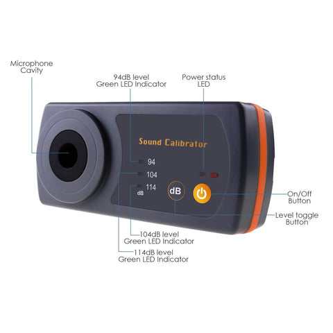 Sound Level Calibrator For Meters 94dB 104dB 114dB With 1kHz Reference Half Inch Microphone IEC precision calibration tool