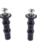 Top Mount Toilet Seat Hinge Replacement Kit With Expanding Rubber Nut Bolts, 2 Pack, stainless steel and rubber components