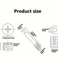 Dope 3 In 1 Cam Lock Fasteners And Connectors With Dowels Screws And Lock Nuts Size Diagram For DIY Furniture Assembly 200 Pieces