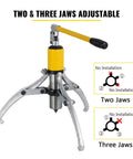 Tough As Nails 15 Ton Hydraulic Gear Puller Featuring Adjustable Two Or Three Jaws for easy use in garage repairs.