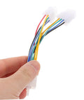 Hand holding a Five Piece Electric Bike Motor Cable Extension Harness Set For Quick Easy Install With Durable Connectors No Fuss.