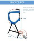 Industrial Beefy Pneumatic Planishing Hammer With Four Inch Throat Anvil And Pedal Air Planishing Tool showing dimensions 110cm height
