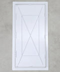 No Hassle Drywall Access Panel, 14 X 29 Inch Abs Plastic Removable, viewed from above, flat white surface.