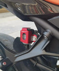 Premium CNC Aluminum Rear Brake Fluid Reservoir Guard Cap For RS660 Tuono 660 2020 2024 Moto Upgrade Oil Cap Protection Cap With Gold Finish And Easy Fit installed on motorcycle