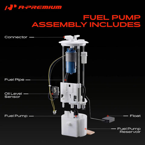 Electric Fuel Pump Module Assembly For Toyota Rav4 2019 Through 2024 2.5 Liter detailed view with components labeled.