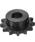 Chain Roller Sprocket B Type 1 Inch Bore 13 Tooth Single Strand Carbon Steel Keyway With Set Screws Black Oxide Finish