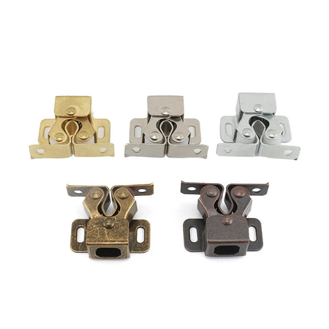 Easy Install Twin Double Roller Door Latch For Cupboard Cabinet And Drawer With No Fuss Gentle Close Roller Buffers Keeps Doors Secure Portable