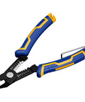 3 In 1 Wire Cutter, Stripper, And Crimp Pliers Pro Grade, Handy, 6 Inch Flush Cutters With 30 Degree Angled Jaw, blue handle