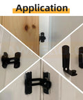 2 Pack 90 Degree Flip Sliding Barn Door Lock For Barn Doors And Cabinets, Privacy And Security Lock, installed on wood doors