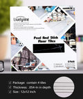 Box of Peel And Stick Floor Tile 12x12 Inch Vinyl Marble Black Flooring, 16 Pack, shown with packaging details.