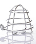 Pair Of Badass Fire Sprinkler Head Guards Made From Rust Resistant Stainless Steel Heavy Duty Cage Covers For One Half And Three Quarter Inch Systems shown at an angle.