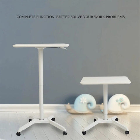 High Profile Rolling Laptop Cart And Adjustable Standing Desk With Portable Side Table for Bed Sofa Reading Spots Home Office Setups Quick Build.