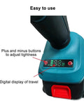 Digital display and adjustment buttons of Heavy Duty Electric Oil Drum Crimper Sealer For 200L Steel Barrels with ergonomic grip.