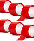 Built Tough Red Construction Seaming Tape Three Inches Wide By Fifty Five Yards Heavy Duty Sheathing Sealant For Foam Board Insulation House Wrap Vapor Barrier Underlayment Six Roll Pack with six red rolls displayed.