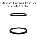 2 Pack Aluminum Type DP Cam And Groove Fittings with Female Coupler to Female NPT Camlock Gasket