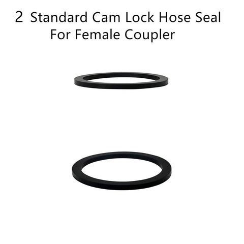 2 Pack Aluminum Type DP Cam And Groove Fittings with Female Coupler to Female NPT Camlock Gasket