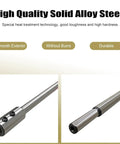 High quality solid alloy steel for Ten Inch Alloy Steel Forstner Bit Extension Rod For 3/8 Inch Drills, no burrs, durable.