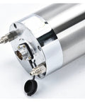 Close-up of the Dead Simple 4KW Liquid Cooled CNC Spindle Motor For Engraving Milling And Drilling, showcasing its connectors.