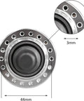 Close-up of bike rear hub's ball bearing detail, part of Rear Hub For Bicycle 36 Hole Wide 135mm Aluminum Alloy Double Thread Three Eighth Inch Axle Black Fits Rotary Freewheel Twenty One Twenty Four Speed Compatible Ball Bearing Wheel Part For Mountain And Road Bikes.