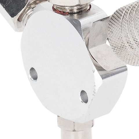Three Way Air Splitter And Pneumatic Fitting In Aluminum Alloy With One Quarter Inch NPT Male Thread Rust Resistant 3 Way Manifold