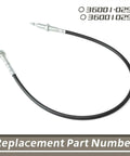 Push Pull Joystick Control Cable for KIOTI Loader DK45 DK451 DK451C Replacement 360010250 showing cable with connectors