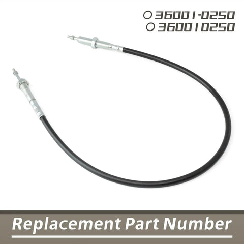 Push Pull Joystick Control Cable for KIOTI Loader DK45 DK451 DK451C Replacement 360010250 showing cable with connectors