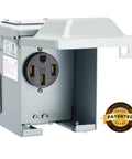 50 Amp 125/250V Outdoor RV And EV Power Outlet Box Enclosed Lockable Weatherproof NEMA 14 50R Receptacle Panel ETL Listed