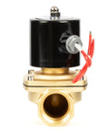 Brass Solenoid Valve One And A Quarter Inch 24V DC Normally Closed With Viton Seal front view