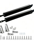 Two Pack Automatic Door Closer Kit With Soft Close 90 Degree Stop Built In Positioning Stop Adjustable Buffer