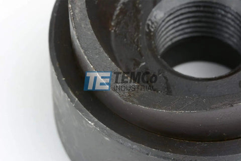 Close-up of One And A Half Inch Conduit Punch And Die Set for Hydraulic Knockout Driver with black oxide finish.