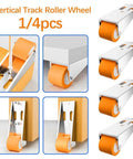 Premium Top Shelf Heavy Duty Vertical Track Roller Wheels With Tough Rubber Casters And Zero Sag Design For Smooth As Silk Sliding Door Glide On Scratch Proof Floors, showcasing installation angles and close-ups.