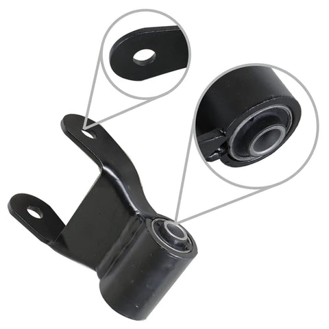 Close-up of Rear Leaf Spring Shackle Repair Kit 2Pc With Bushing, showing heavy duty solid steel build and pro welded joints.