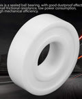 Two white ceramic deep groove ball bearings, 12x28x8 mm, double sealed