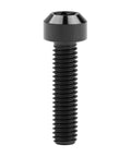 Close-up of black Titanium M6x25mm Torx Square Head Bolt from Pack of 5, 6AL4V Grade 5 Titanium, for bikes, motorcycles, and cars.