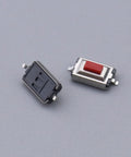 100 Pieces Micro Switch Tactile Push Button Switch Tact Switch 6x3x2.5mm SMD Surface Mount Momentary For Car Boat Light Treadmill TV Instrument Electrical Equipment Durable ABS Easy Install, two SMD tactile switches, one red ABS