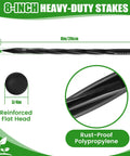 Heavy Duty 8 Inch Plastic Landscape Edging Spikes, 220 Pack, Rust Free Nylon Stakes with reinforced flat head and spiral shaft.