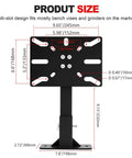 Product dimensions of Badass Rock Solid Wall Or Table Mount Vise And Grinder Station Adjustable Sliding Base.