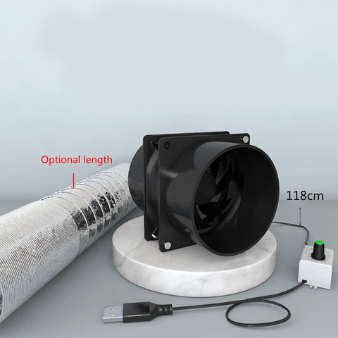 USB Powered Pro Grade Solder Absorber With Exhaust Fan Adjustable Speed Fume Extractor and pipe on marble base