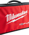 Pro-Grade Tool Bag For Pros In Red And Black, Heavy Duty Carry Case For M12 System Tools with Milwaukee logo