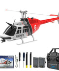 Rad Realistic One To Thirty Third Scale Bell 206 RC Helicopter With Two Point Four GHz Four Channel Remote and Accessories