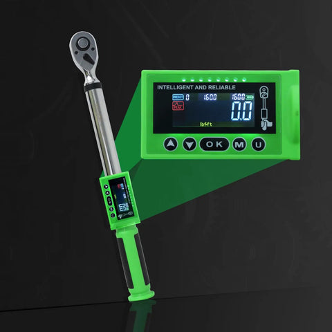 Digital Half Inch Drive Torque Wrench With 8 To 160 Ft Lb And 10 To 220 Nm Range Two Percent Accuracy Electric Torque Wrench With Buzzer And LED Alerts For Car Bike Motorcycle And Auto Repair