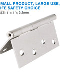 3 Pack 4 Inch Satin Nickel Door Hinges For Interior And Exterior Doors With Square Rounded 5 Eighth Inch Radius Corners Reversible