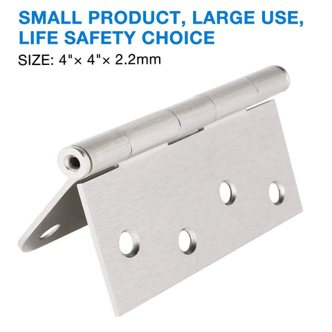 3 Pack 4 Inch Satin Nickel Door Hinges For Interior And Exterior Doors With Square Rounded 5 Eighth Inch Radius Corners Reversible