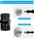 3 Piece Bicycle Removal Tools Set For Freewheel And Cassette Removal, Crank Puller, Bottom Bracket Tool, Bike Maintenance Kit